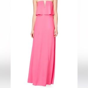 BCBGMAXAZRIA Alyse Gown Size 8- Pink